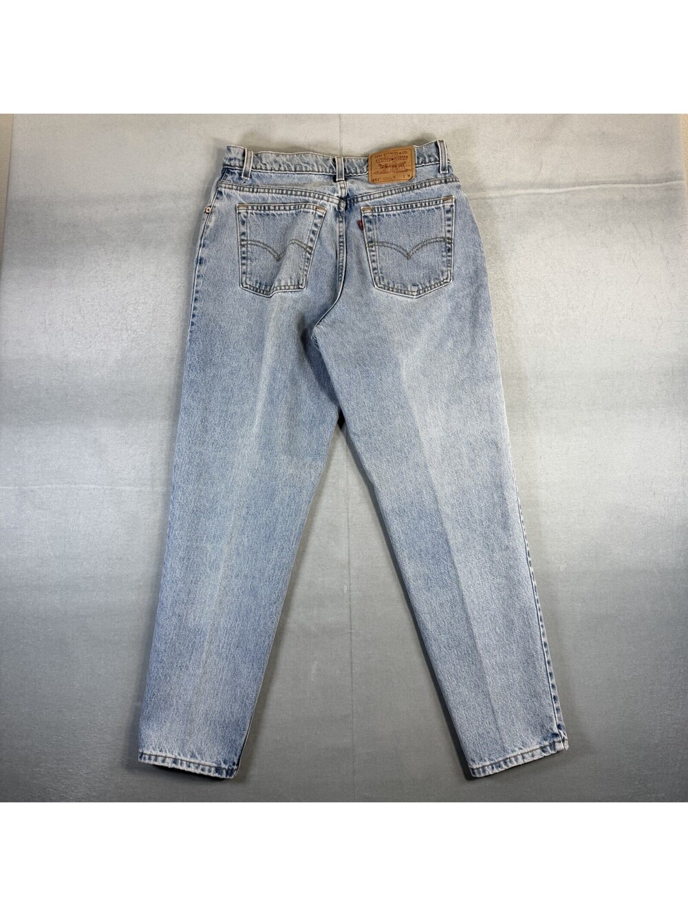 Vintage 90s Levis 551 Jeans Womens 14 Med Blue High Rise Relaxed Tapered USA - Picture 3 of 10